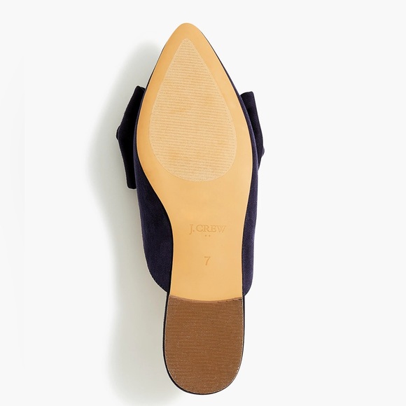 NWT J.Crew Sueded Bow Mules - Picture 4 of 5